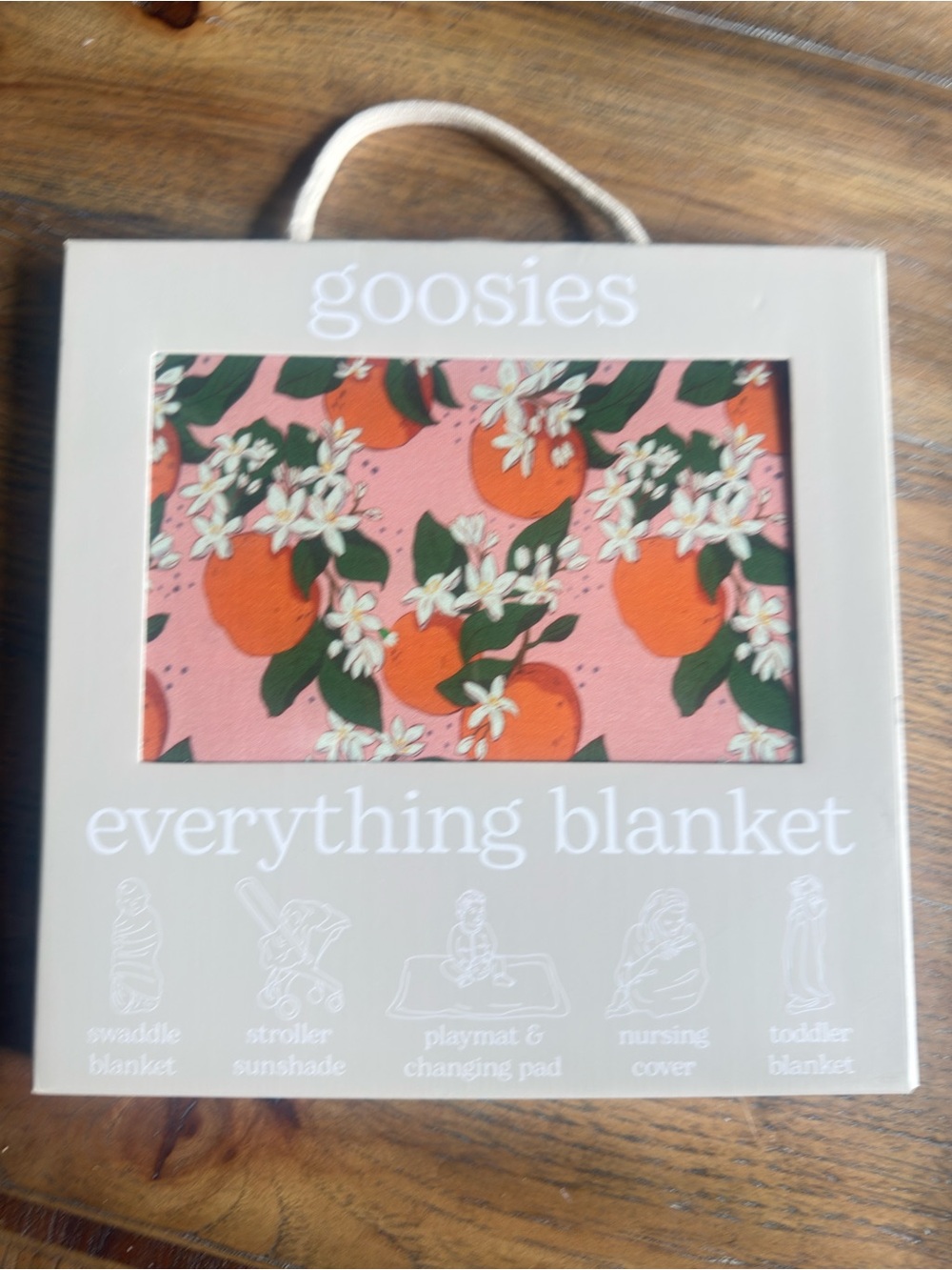 Goosies Orange Blossoms Everything Blanket  NWT